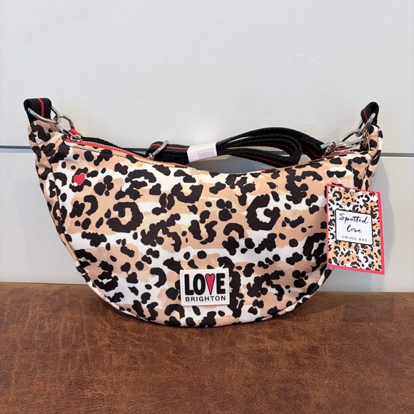 Brighton Handbags - Brighton Love Leopard Swing Bag NWT Y2K Coquette Nylon Crossbody
